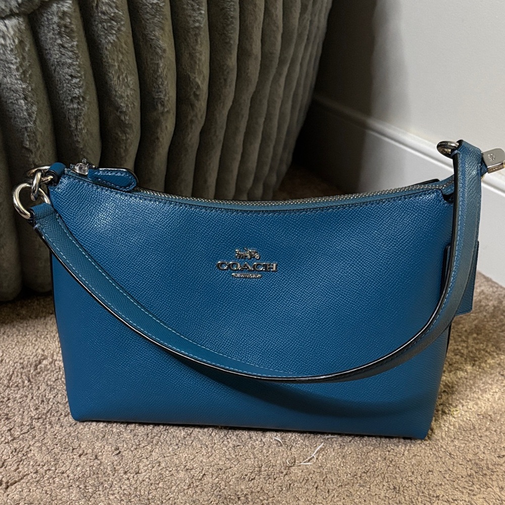 Coach Teal Leather Shoulder Bag